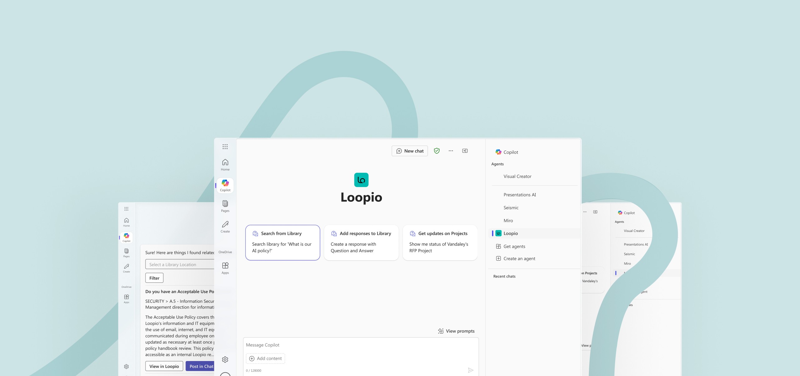 Loopio agent inside Microsoft 365 Copilot